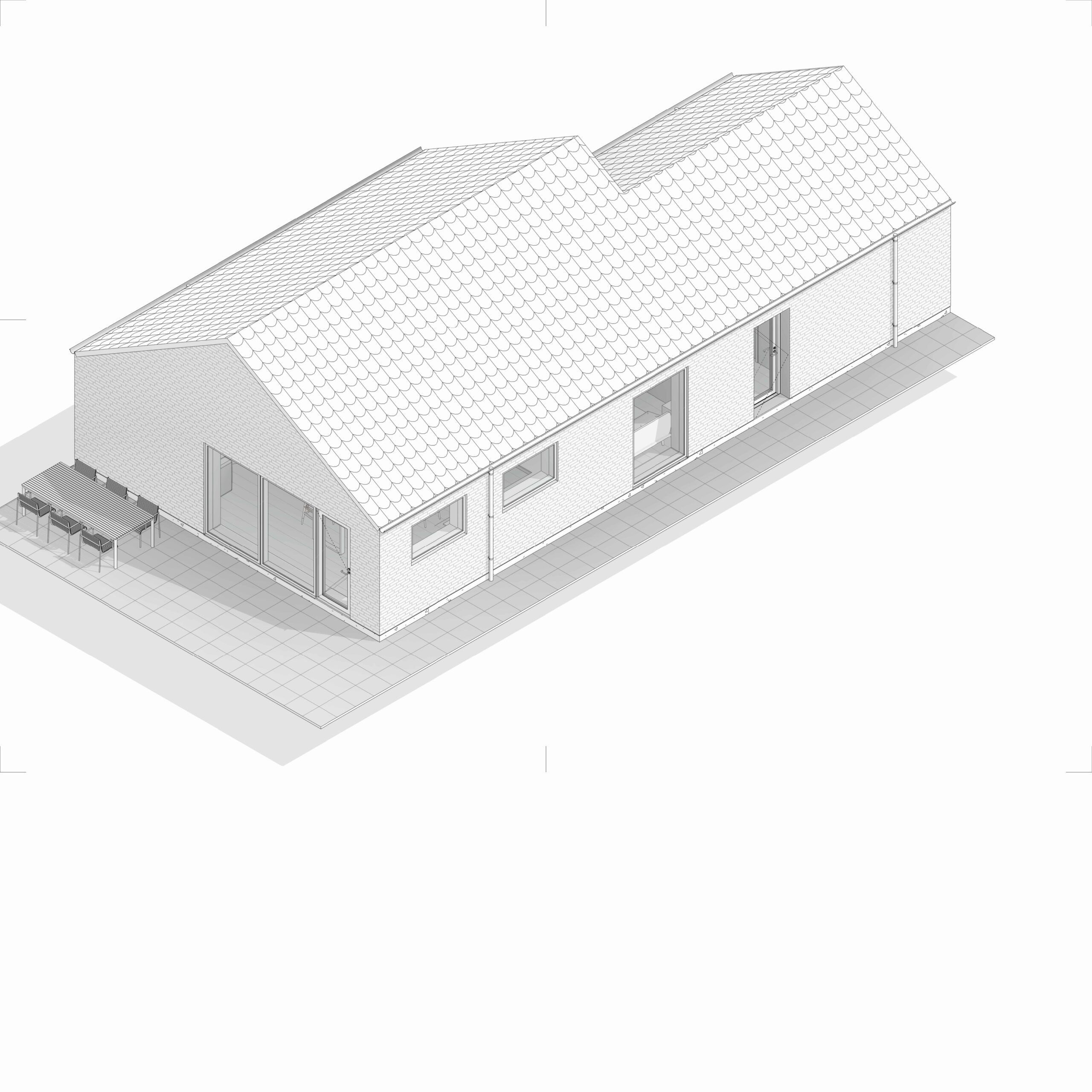 Nybyg villa med visualisering