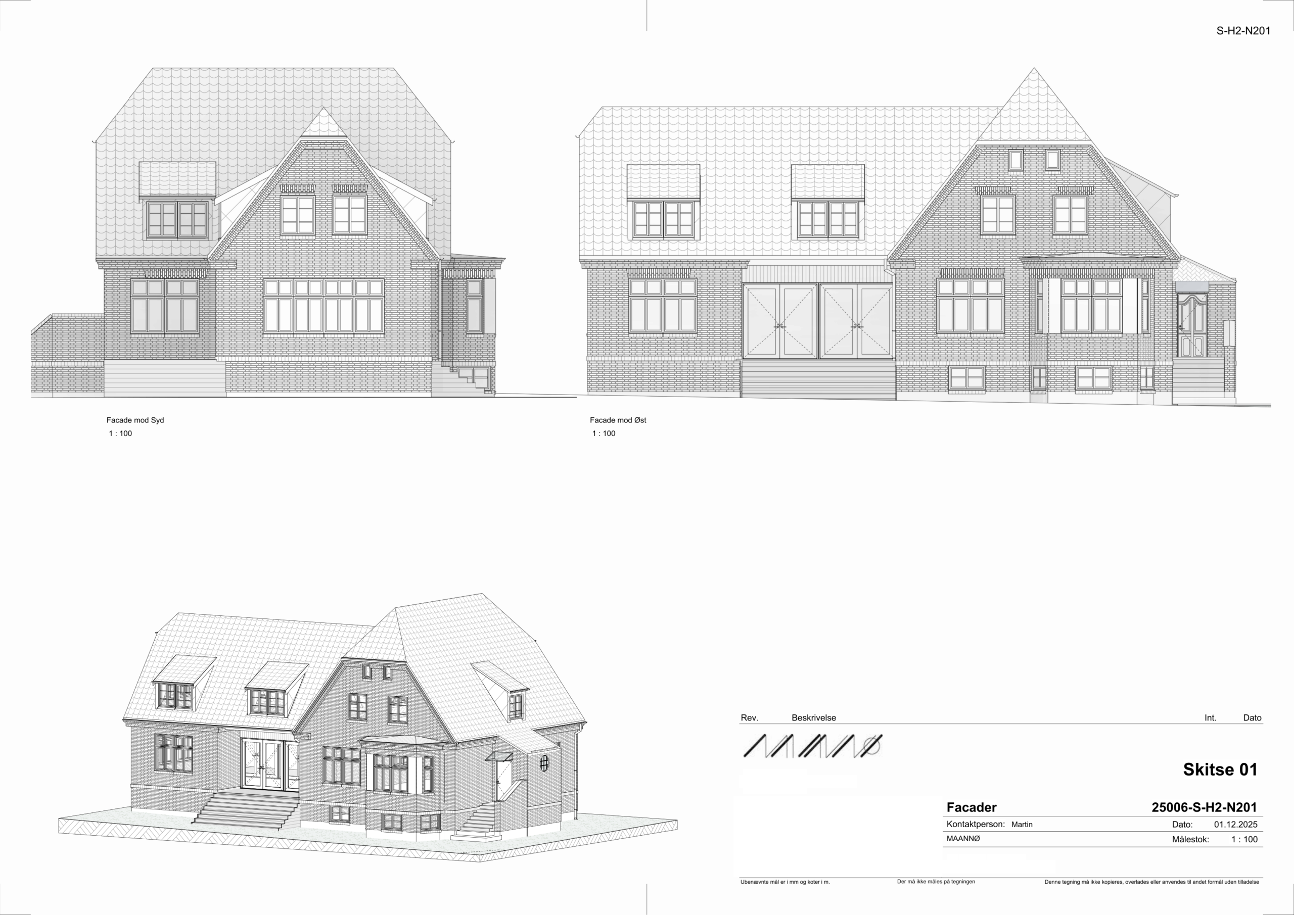 Tilbygning i to plan