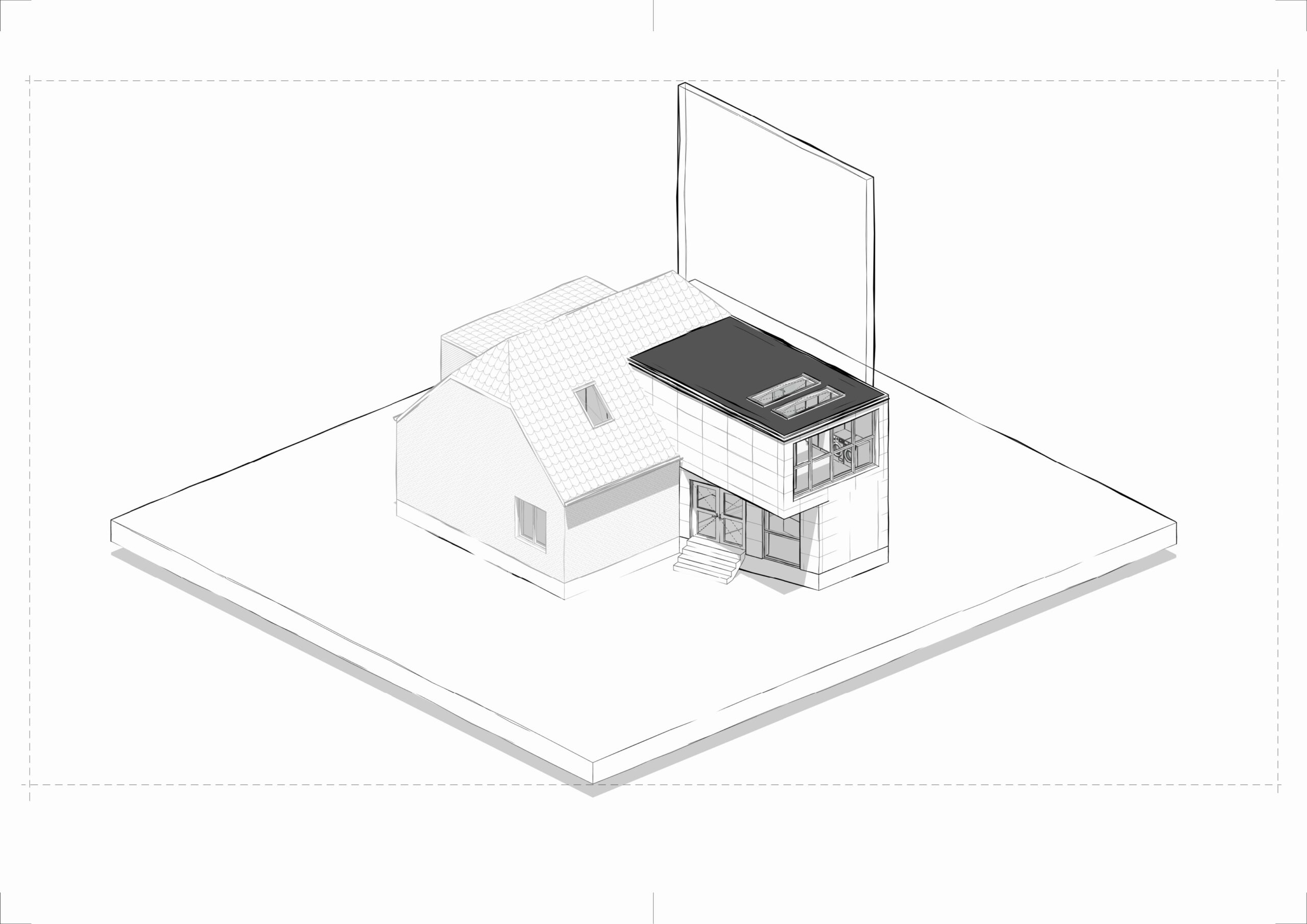 Tilbygning med visualisering
